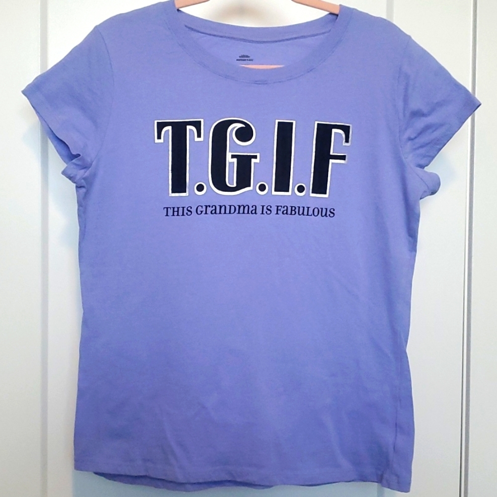 T.G.I.F (This Grandma is Fabulous) lavender tee sz 16/18.